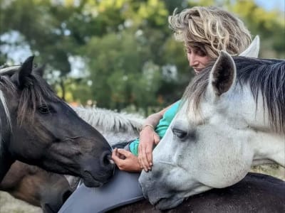 Balade à cheval dans les Landes, près de Mimizan