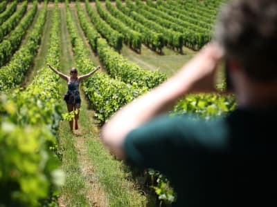 Recorrido en bicicleta eléctrica por los viñedos de Saint Emilion, cerca de Burdeos