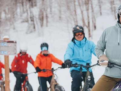 Electric Fat Bike Rental in the Basler Park's Mountains, in the Laurentians