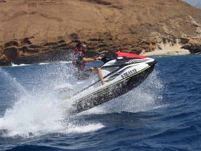 Jet ski guided safari to discover the beaches of San Miguel de Abona in Tenerife