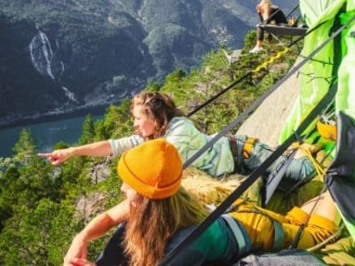 Overnight Cliff Camping and Hiking  near Trolltunga in Hardanger