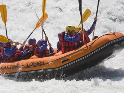 Rafting down the Arve river near Geneva