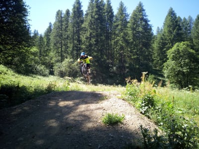 Downhill-Mountainbike-Strecke in Serre Chevalier