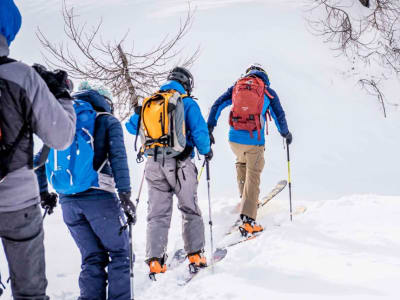 Initiation au ski de randonnée à Andalo, dans les Dolomites de Brenta