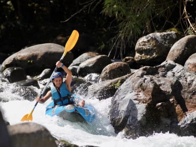 Descenso del Gave de Pau en balsa neumática o en kayak desde Villelongue, Altos Pirineos