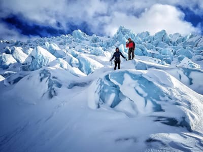 Zwischenwanderung auf dem Falljökull-Gletscher in Vatnajökull von Skaftafell aus