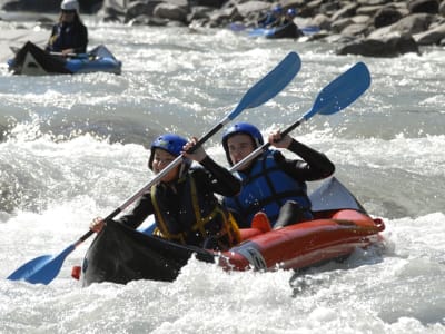 Canoe rafting down the Drac in the Champsaur Valley