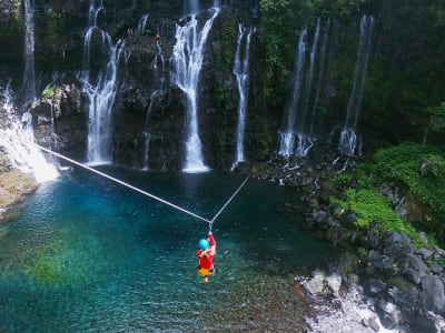 Canyoning familial du Petit Galet dans la rivière Langevin à Saint-Joseph, La Réunion