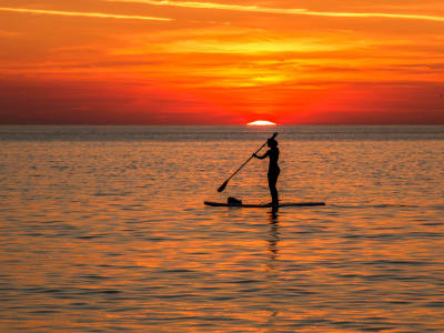 Stand Up Paddling Rental at Perivolos Beach in Santorini