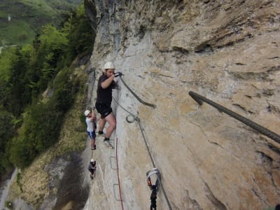 Vía Ferrata de Siala en el valle de Ossau en Gourette