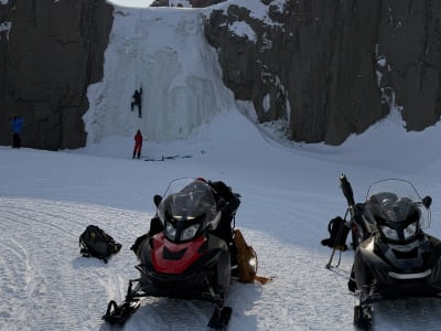Ice Climbing and Snowmobile Adventure around Longyearbyen in Svalbard