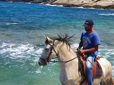 Ausritt ins Meer in Neos Marmaras, Chalkidiki