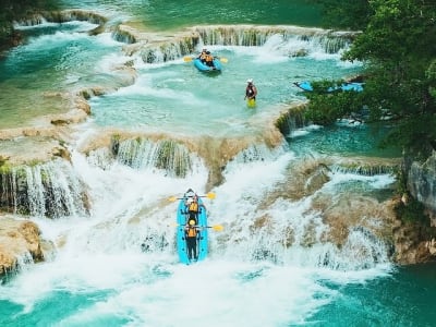 Kayaking Mreznica River (upper section) with waterfalls starting from Slunj