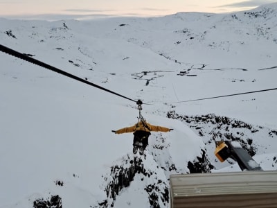 1,000 metre Zipline over Svartagljúfur canyon, near Reykjavik