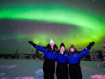 Excursion en raquettes aux aurores boréales depuis Rovaniemi