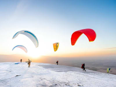 Paragliding over the Agafay Desert from Marrakech