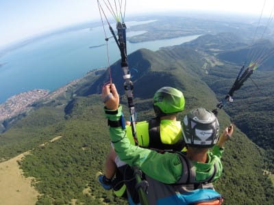 Tandem Paragliding Flight over Lake Garda from Monte Pizzocolo