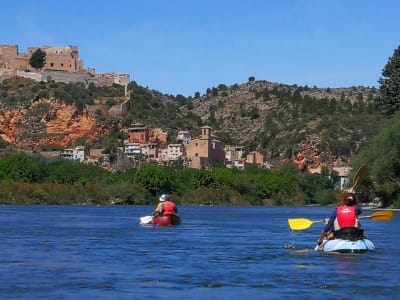 Kajaktour auf dem Ebro von Mora nach Miravet, in der Provinz Tarragona
