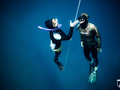 Primera inmersión en apnea en La Ciotat, Francia