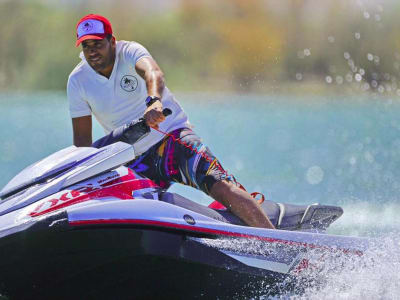 Jet ski at the Lake Lalla Takerkoust, Marrakech