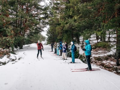 Skilanglaufkurs in Larra Belagua, in der Nähe von Isaba, Navarra