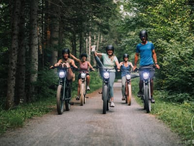 Alquiler de Fat Bike eléctricas en el Parque del Corredor Aeróbico en las Laurentides, cerca de Montreal