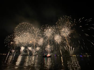 Bootsfahrt zum Feuerwerk von Cannes