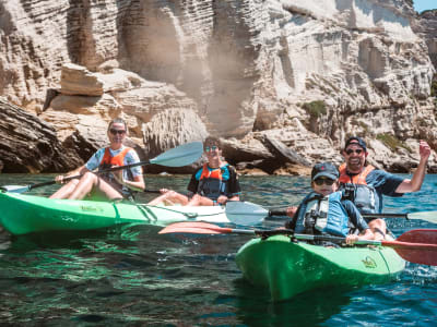 Ausflug im Seekajak zum Capo Pertusato in Bonifacio von Piantarella aus