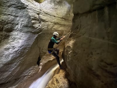 Descent of the Pont du Diable close to Annecy, Haute-Savoie