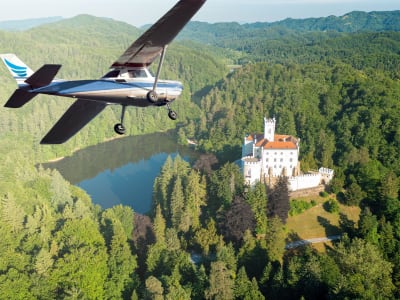 Vuelo panorámico sobre los castillos de Zagorje con salida de Zagreb