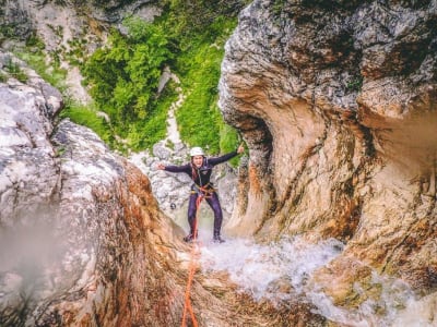 Sportliches Canyoning in Fratarica von Bled aus