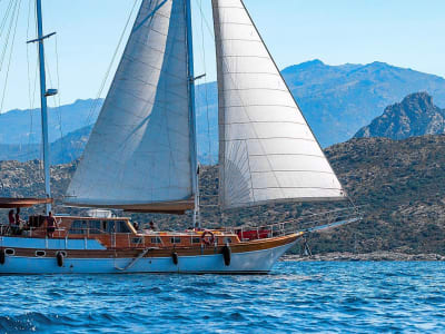 Boat cruise in the Gulf of Saint-Florent, Corsica