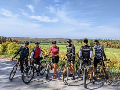 Excursion en VTT Gravel dans les vignobles des Cantons-de-l'Est, près de Montréal