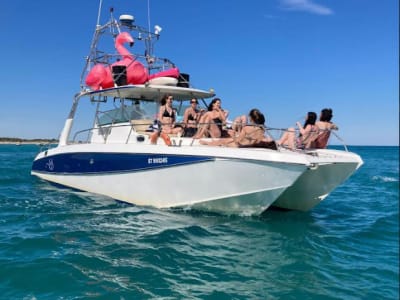 Balade en bateau au large de Palavas-les-Flots avec baignade