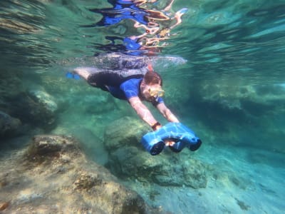 Sea scooter snorkeling at Seagull's Rocks near Pula