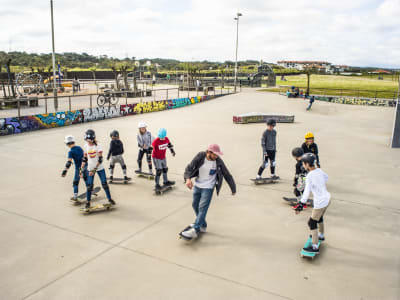 Skateboarding lesson in the Basque Country near Bayonne