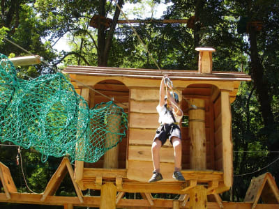 Montcalm Adventure Park in Val-de-Sos in Ariège, in der Nähe von Foix