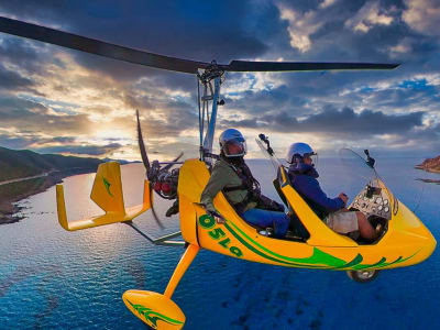 Gyrocopter flight over the Agriates from Bastia