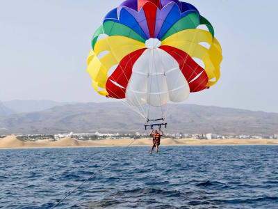 Parasailing flight from Mogan Beach, Gran Canaria