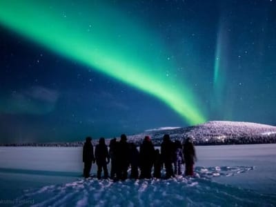 Nordlichtverfolgung mit dem Auto in Pyhä