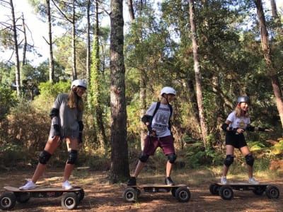 Electric all-terrain skateboarding in Labenne, France