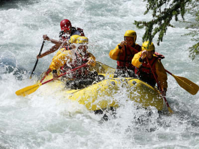 Descente en rafting sur la Guisane à Serre Chevalier, près de Briançon