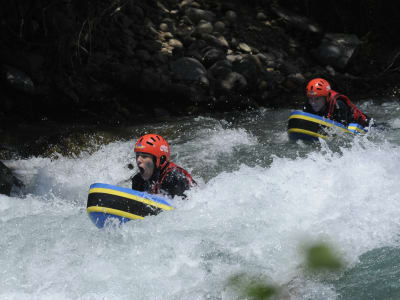 Hydrospeed auf dem Fluss Esera in Campo, Huesca