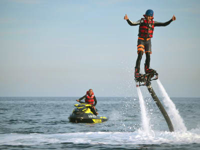 Sessions Flyboard à Port Forum, à Barcelone