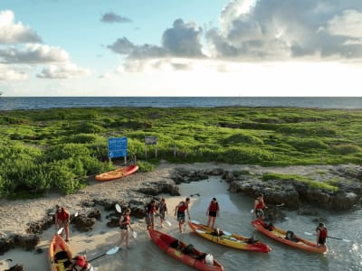 Excursion guidée en kayak de mer sur l'île de Popoi'a à Kailua, O'ahu