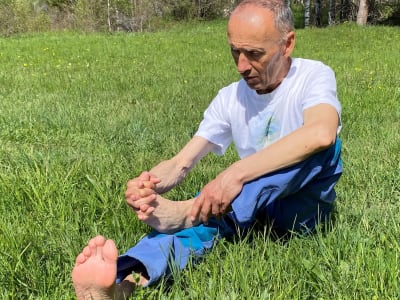 Marche pieds nus en Vanoise