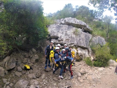 Canyoning down the Torrente de Muntanya near Pollença, Mallorca