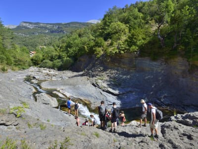 Wassertrekking in den spanischen Pyrenäen, Saint-Lary-Soulan