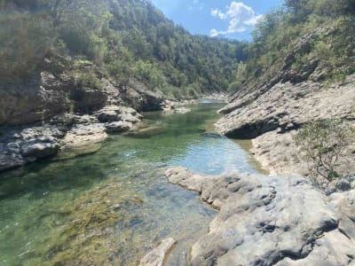 Canyoning down the Barranco del Formiga, in the Sierra de Guara