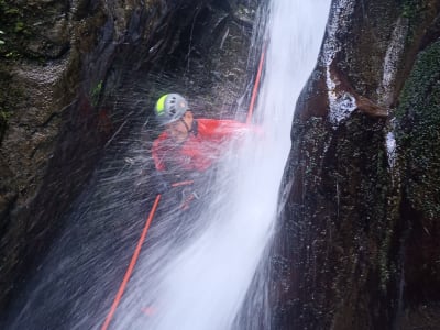 Barranquismo en el cañón de Subra, en Ariege